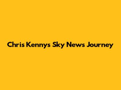**Chris Kenny's Sky News Journey**