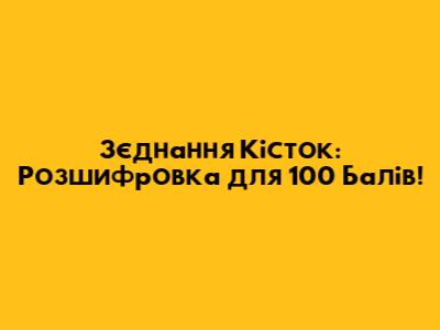 З'єднання Кісток: Розшифровка для 100 Балів!