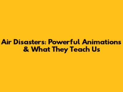 Air Disasters: Powerful Animations & What They Teach Us