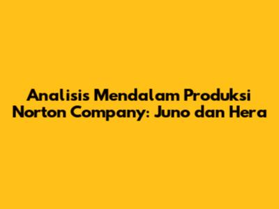 Analisis Mendalam Produksi Norton Company: Juno dan Hera