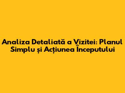 Analiza Detaliată a Vizitei: Planul Simplu și Acțiunea Începutului
