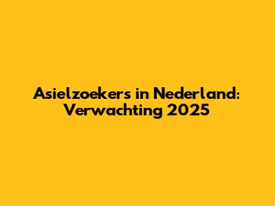 Asielzoekers in Nederland: Verwachting 2025