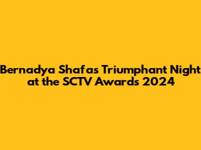 Bernadya Shafa's Triumphant Night at the SCTV Awards 2024