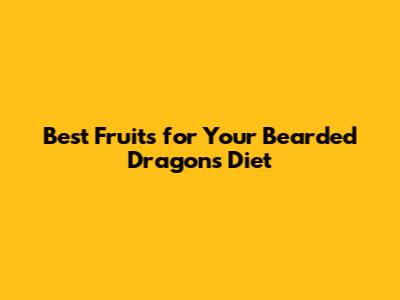 Best Fruits for Your Bearded Dragon's Diet