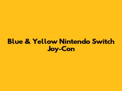 Blue & Yellow Nintendo Switch Joy-Con