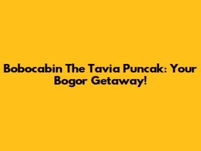 Bobocabin The Tavia Puncak: Your Bogor Getaway!