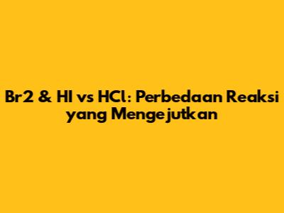Br2 & HI vs HCl: Perbedaan Reaksi yang Mengejutkan