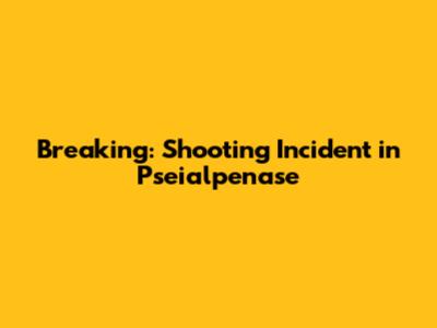 Breaking: Shooting Incident in Pseialpenase