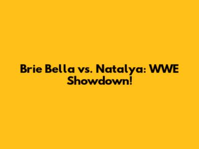 Brie Bella vs. Natalya: WWE Showdown!