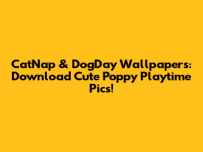 CatNap & DogDay Wallpapers: Download Cute Poppy Playtime Pics!