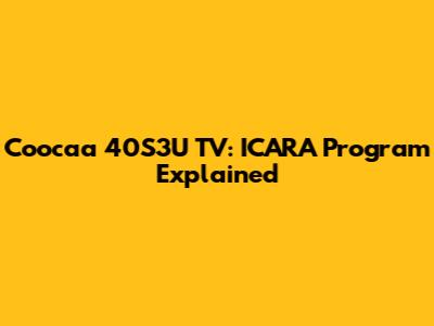 Coocaa 40S3U TV: ICARA Program Explained