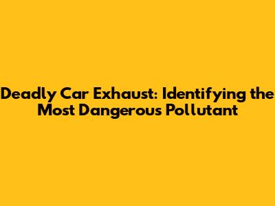 Deadly Car Exhaust: Identifying the Most Dangerous Pollutant