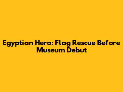 Egyptian Hero: Flag Rescue Before Museum Debut