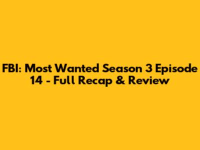 FBI: Most Wanted Season 3 Episode 14 - Full Recap & Review