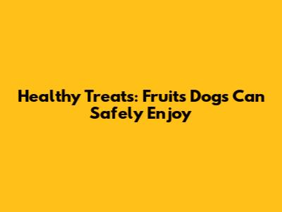 Healthy Treats: Fruits Dogs Can Safely Enjoy