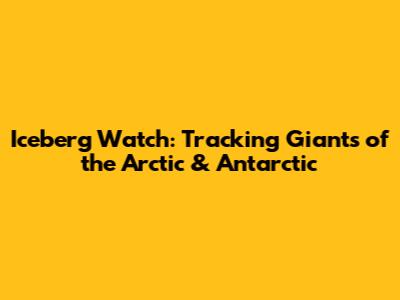 Iceberg Watch: Tracking Giants of the Arctic & Antarctic