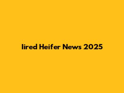 Iired Heifer News 2025