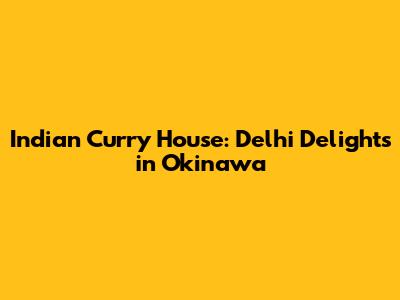 Indian Curry House: Delhi Delights in Okinawa