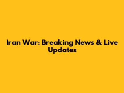 Iran War: Breaking News & Live Updates