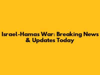 Israel-Hamas War: Breaking News & Updates Today