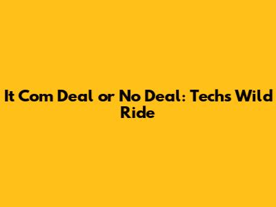 It Com Deal or No Deal: Tech's Wild Ride