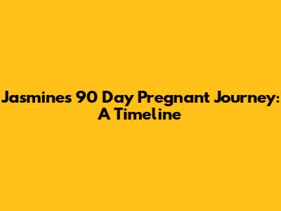 Jasmine's 90 Day Pregnant Journey: A Timeline