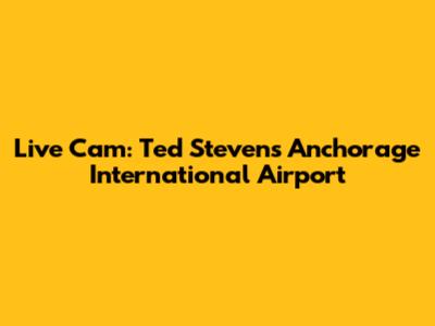 Live Cam: Ted Stevens Anchorage International Airport