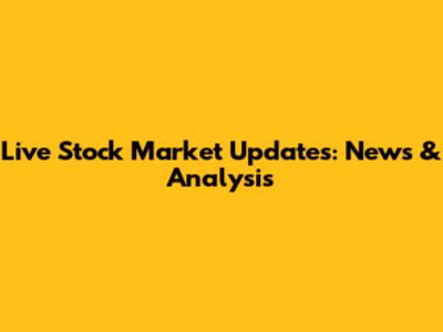 Live Stock Market Updates: News & Analysis