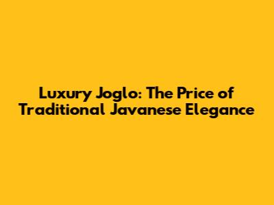 Luxury Joglo: The Price of Traditional Javanese Elegance