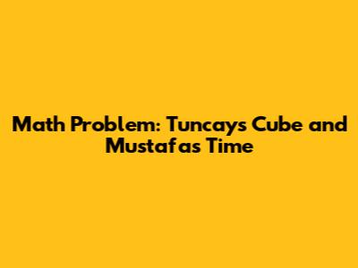Math Problem: Tuncay's Cube and Mustafa's Time