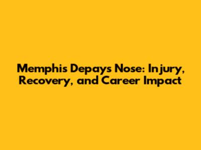Memphis Depay's Nose: Injury, Recovery, and Career Impact