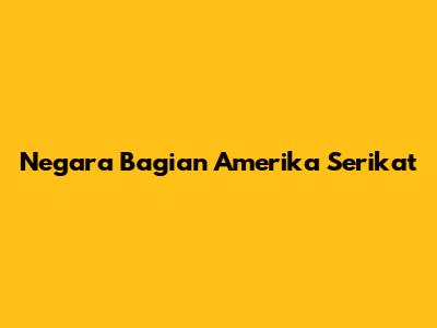 Negara Bagian Amerika Serikat