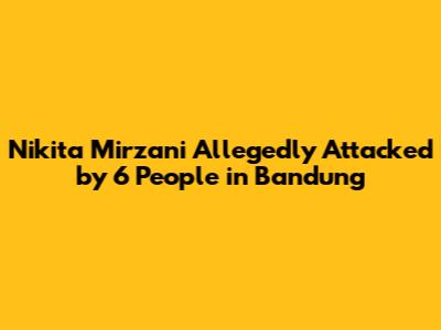 Nikita Mirzani Allegedly Attacked by 6 People in Bandung