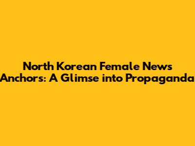 North Korean Female News Anchors: A Glimse into Propaganda