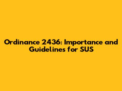 Ordinance 2436: Importance and Guidelines for SUS