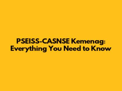 PSEISS-CASNSE Kemenag: Everything You Need to Know