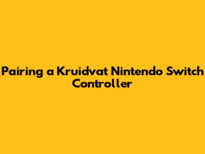 Pairing a Kruidvat Nintendo Switch Controller