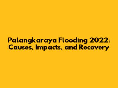 Palangkaraya Flooding 2022: Causes, Impacts, and Recovery