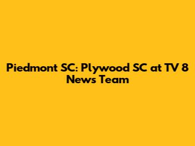 Piedmont SC: Plywood SC at TV 8 News Team