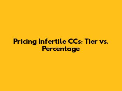 Pricing Infertile CCs: Tier vs. Percentage