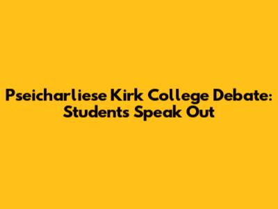 Pseicharliese Kirk College Debate: Students Speak Out