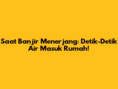 Saat Banjir Menerjang: Detik-Detik Air Masuk Rumah!