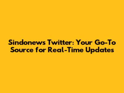 Sindonews Twitter: Your Go-To Source for Real-Time Updates