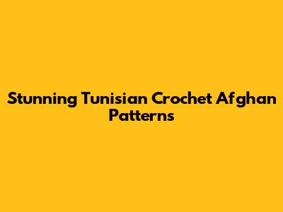 Stunning Tunisian Crochet Afghan Patterns
