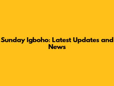 Sunday Igboho: Latest Updates and News