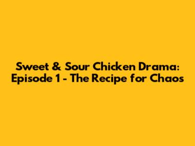 Sweet & Sour Chicken Drama: Episode 1 - The Recipe for Chaos