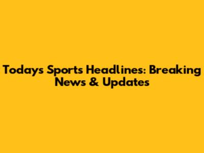 Today's Sports Headlines: Breaking News & Updates