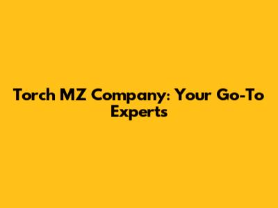 Torch MZ Company: Your Go-To Experts