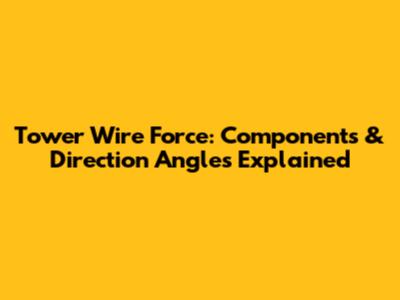 Tower Wire Force: Components & Direction Angles Explained