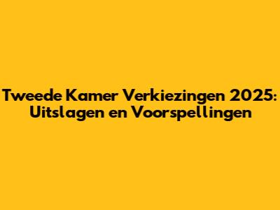 Tweede Kamer Verkiezingen 2025: Uitslagen en Voorspellingen